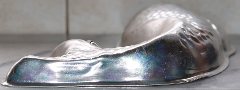 Miniatura: Preloved Vintage Metal Curved Fish Mold, Metal Fish Mould, Pate Mould, Pate Mold