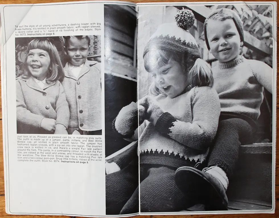 Thumbnail: Vintage Patons Knitting Book No. 807. A toddler's wardrobe.