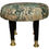Miniaturbild: Preloved Wooden Stool, Floral foot stool, flower stool, padded footstool