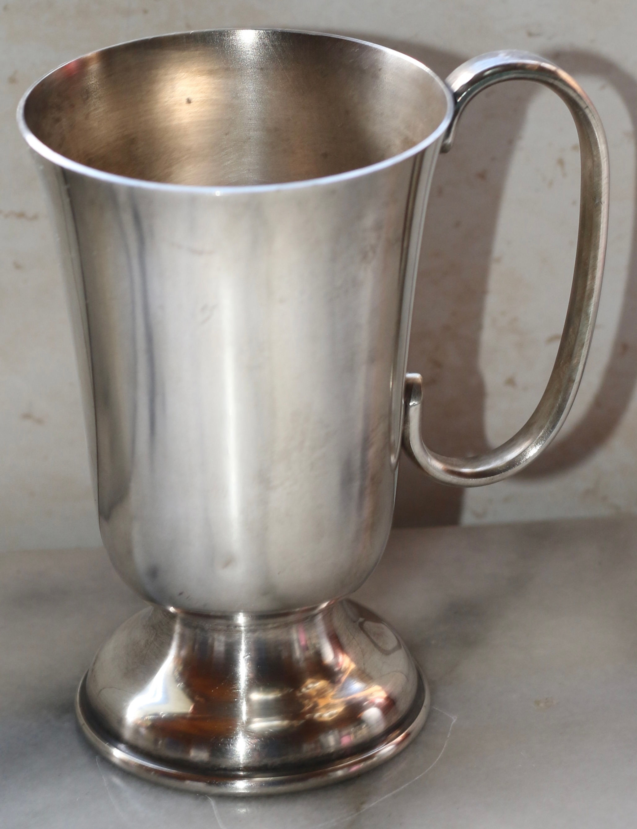 Preloved Vintage 1950s Stuart Reproduction Silver-Plated Footed Tankard