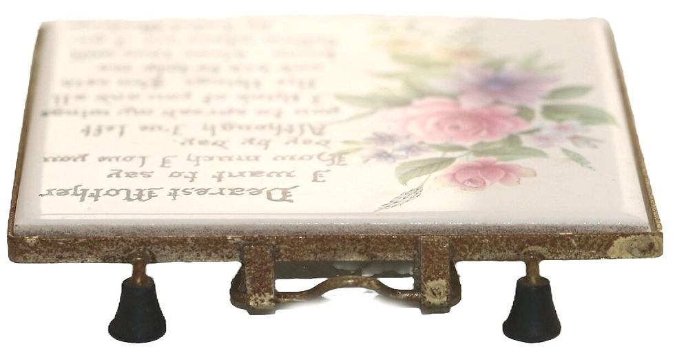 Miniaturbild: Preloved Vintage Mother Tile Plaque with stand