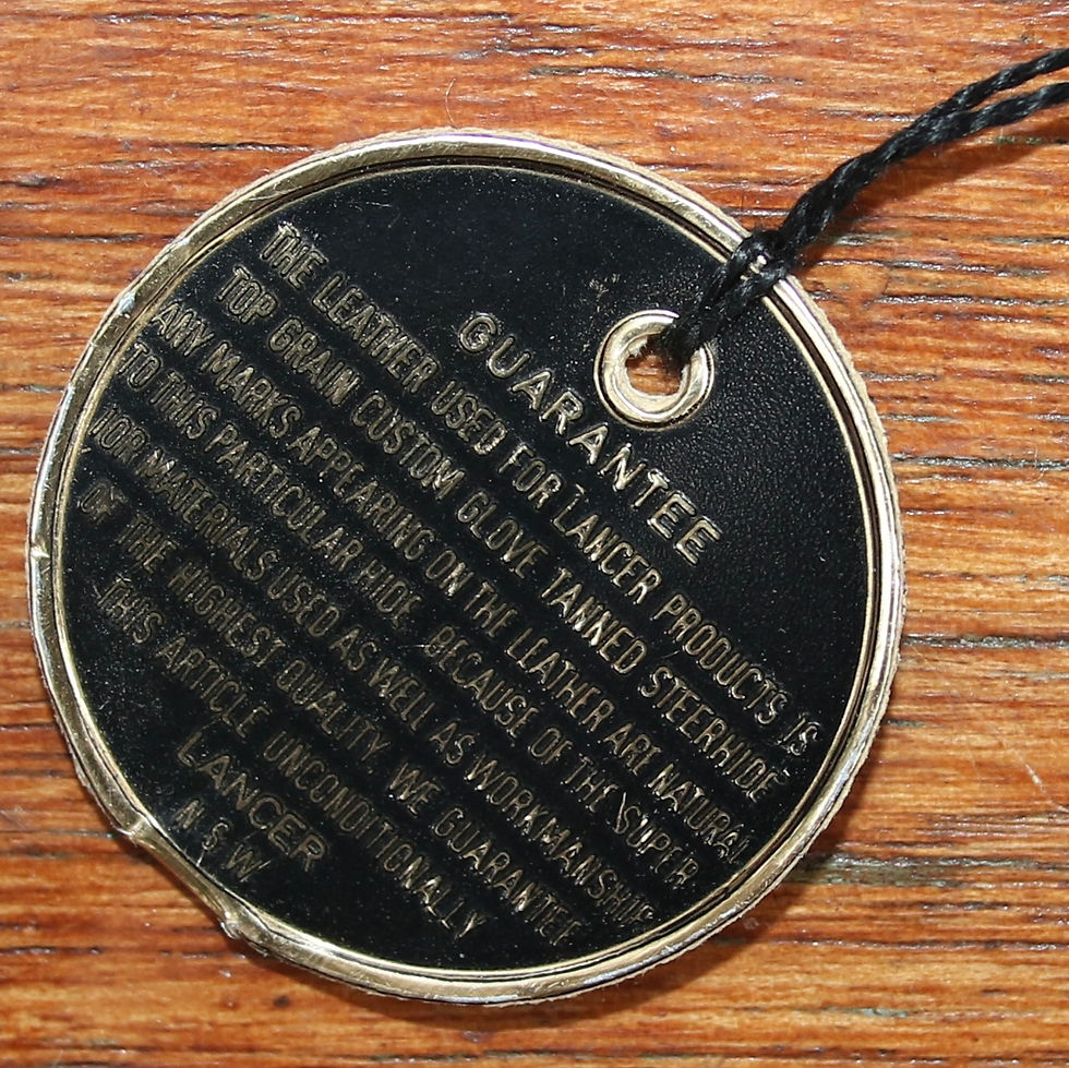 Thumbnail: Preloved Vintage Lancer Steerhide Leather Tie and Belt Hanger/necklace Holder