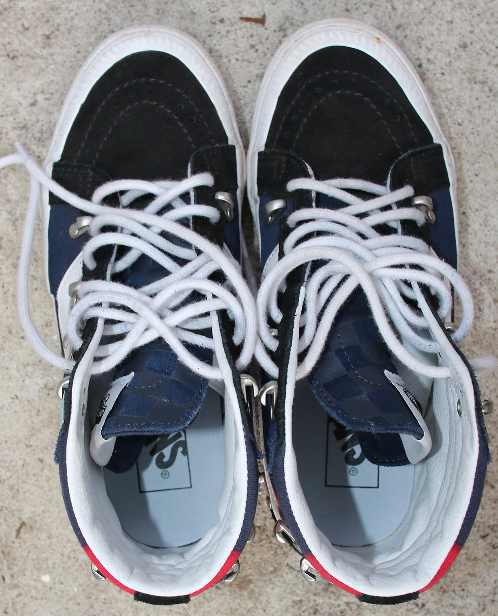 Miniaturbild: Preloved Vans Sk8-Hi Echo DX Fusion Dress Blues/Red Sneakers High-Top Shoes 2022