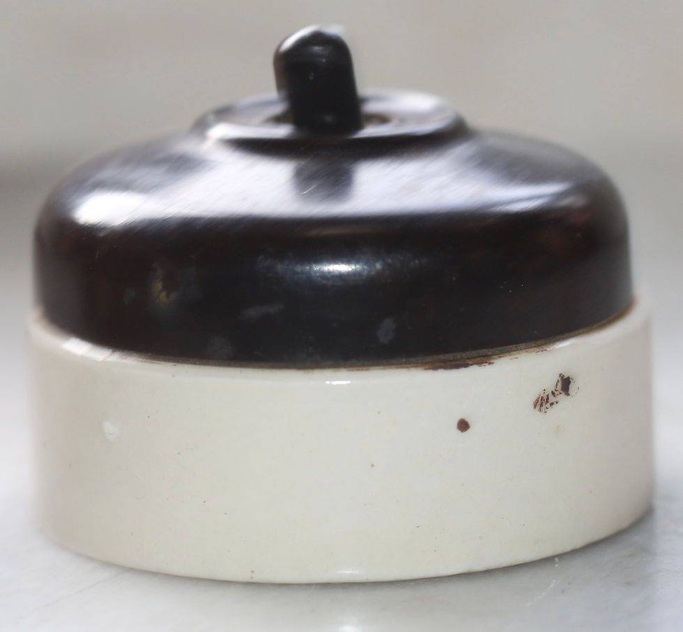 Miniaturbild: Preloved Vintage Landor British porcelain electrical switch.