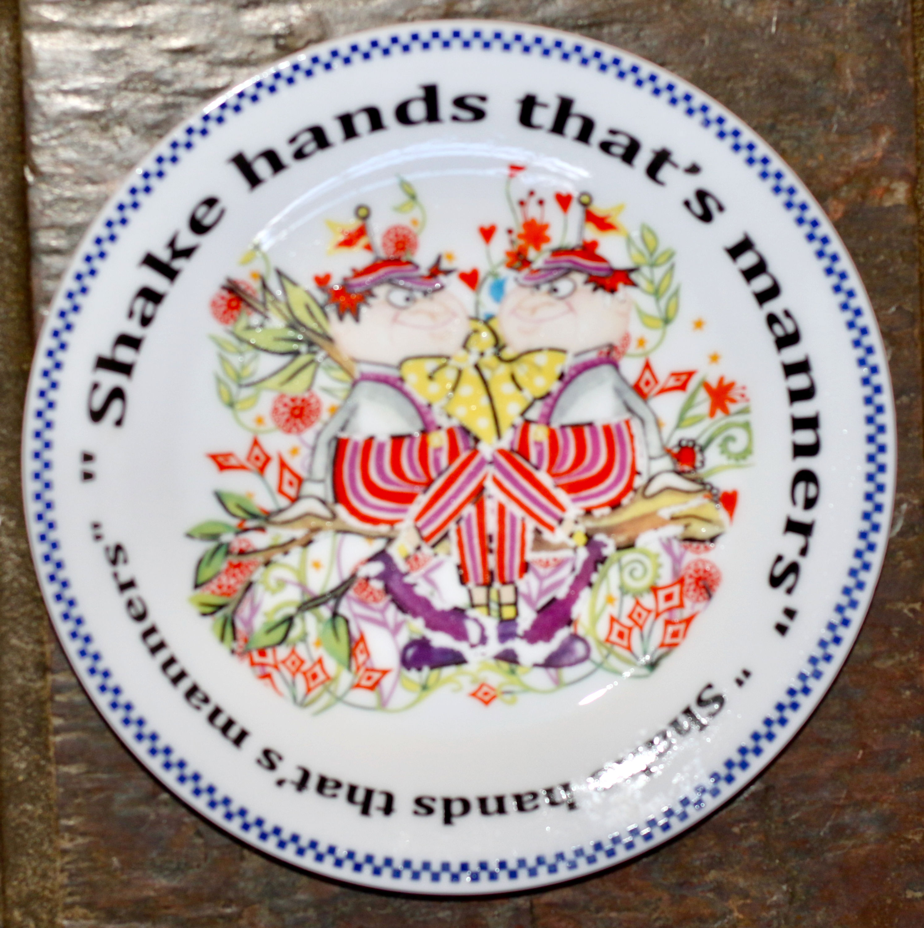 Preloved Dessert/Pie Plate Alice in Wonderland's Cafe by Cardew Design