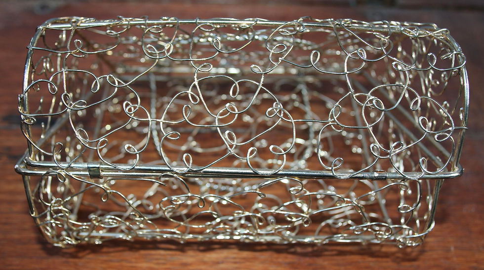 Miniaturbild: Preloved Wire Handbag , Wire Bag, Wire Basket