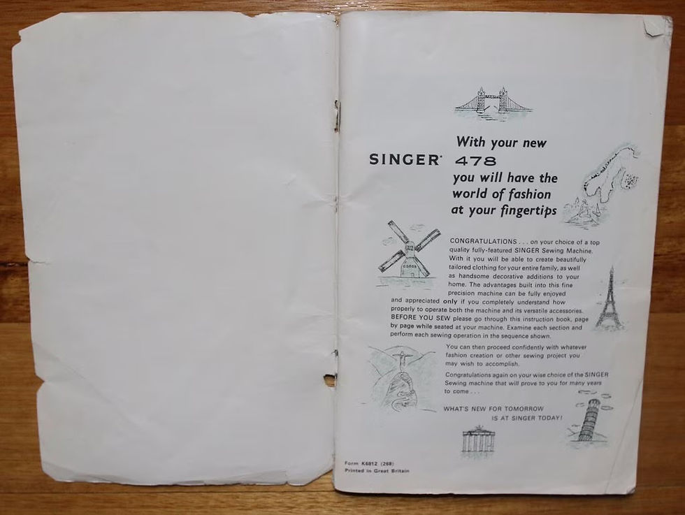 Thumbnail: Preloved Vintage Singer 478 Manual