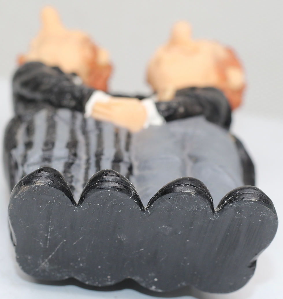 Miniatura: Preloved "James the Butler" or "French Waiters" wine bottle holder figurine