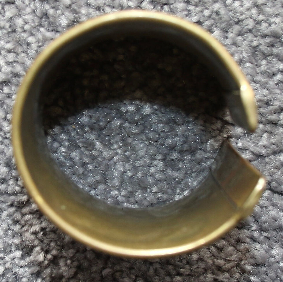 Miniature : Preloved Child's Brass Cuff Bracelet