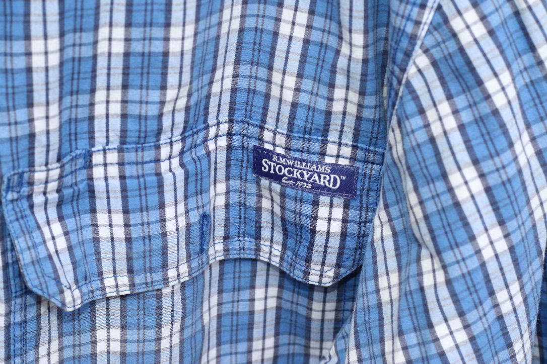 Preloved  R.M. Williams Mens Long-Sleeve Stockyard Shirt, RM Williams shirt XXL