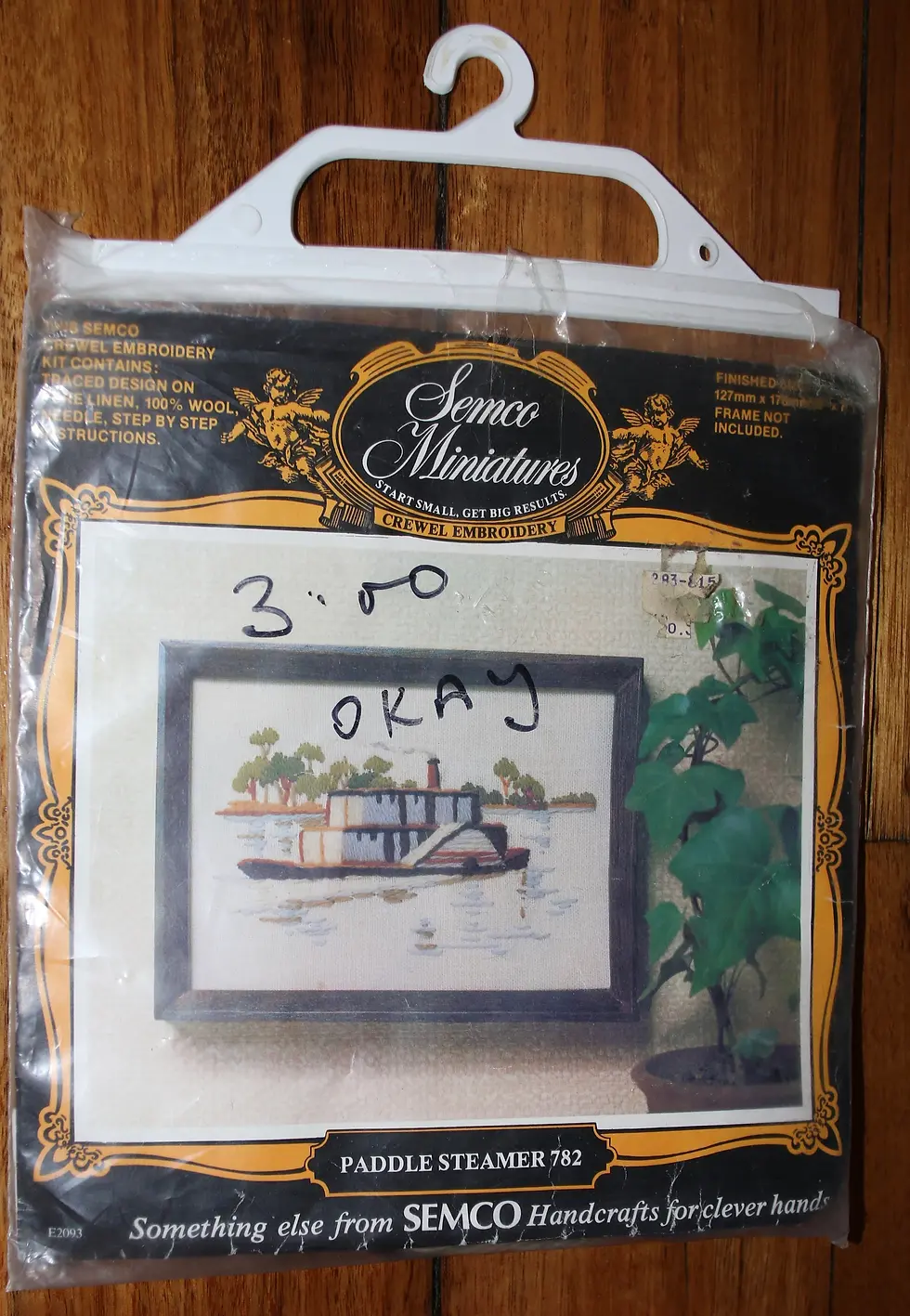 Miniature : Preloved Semco Creative Crewel Embroidery Kit, Paddle steamer 782