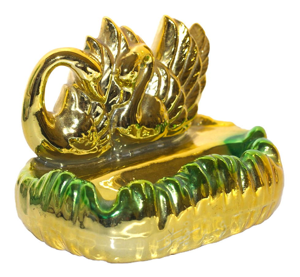 Miniaturbild: Preloved Kitsch Lustreware Ceramic Swan Ash Tray