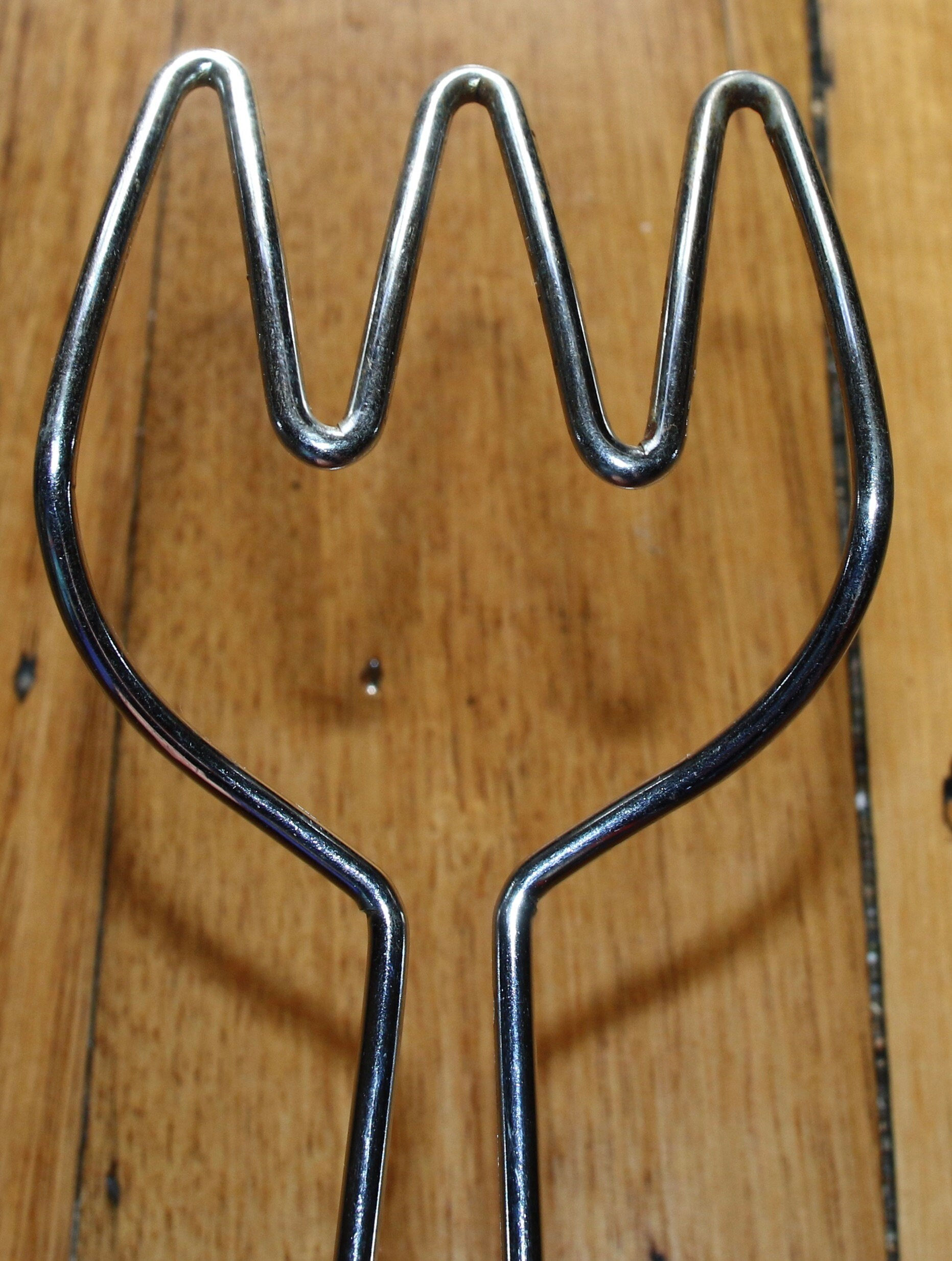 Preloved Vintage Metal Salad Serving Set, Salad Utensils