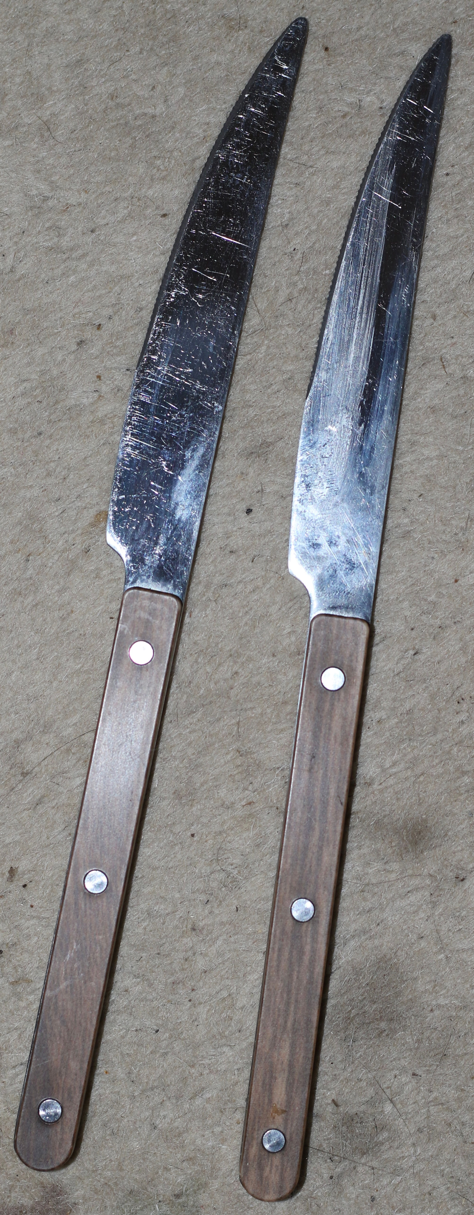 Preloved Retro Wooden Cutlery Set. Forks, knives, spoons and teaspoons