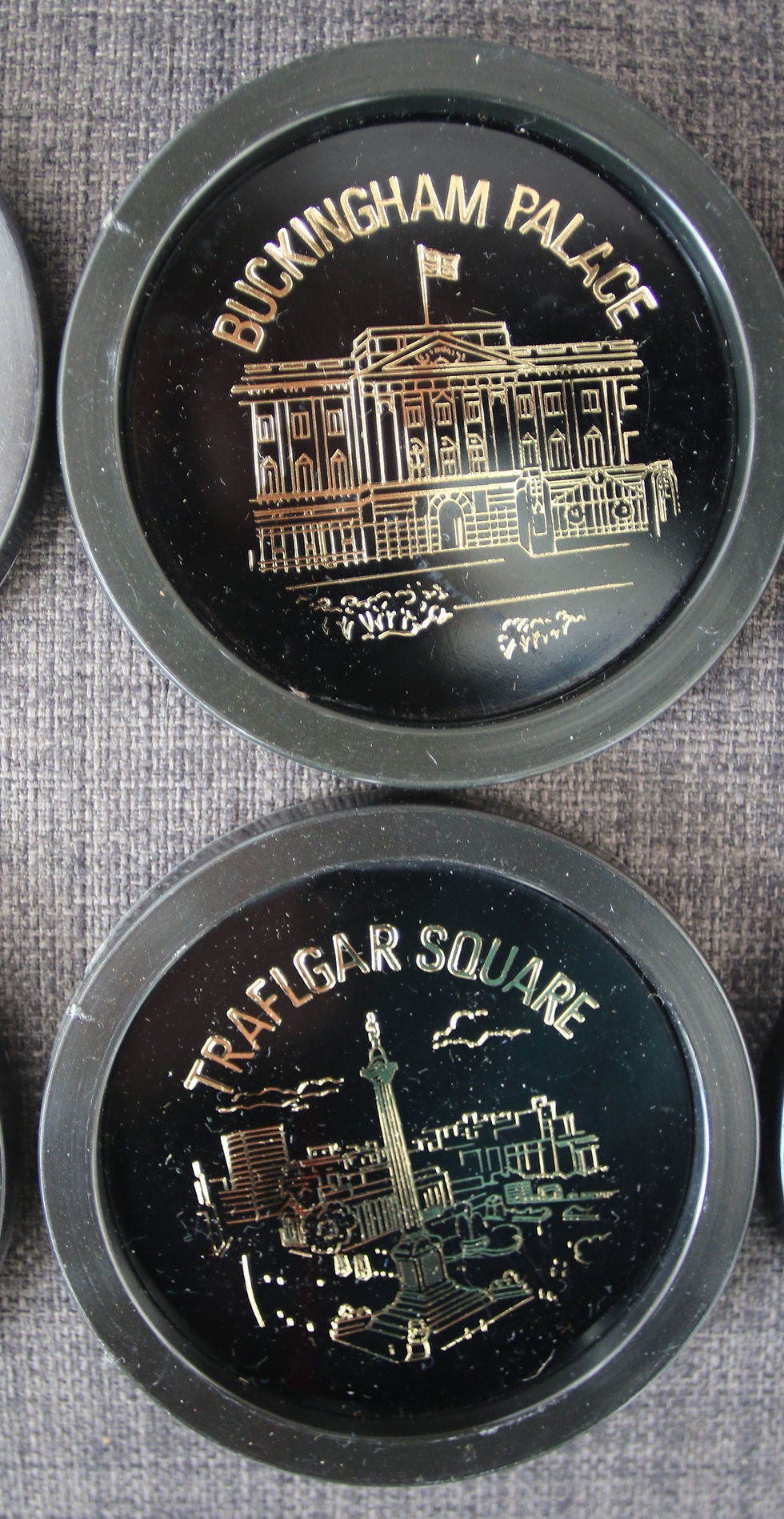 Thumbnail: Preloved London Coasters in a Holder, In Original Box