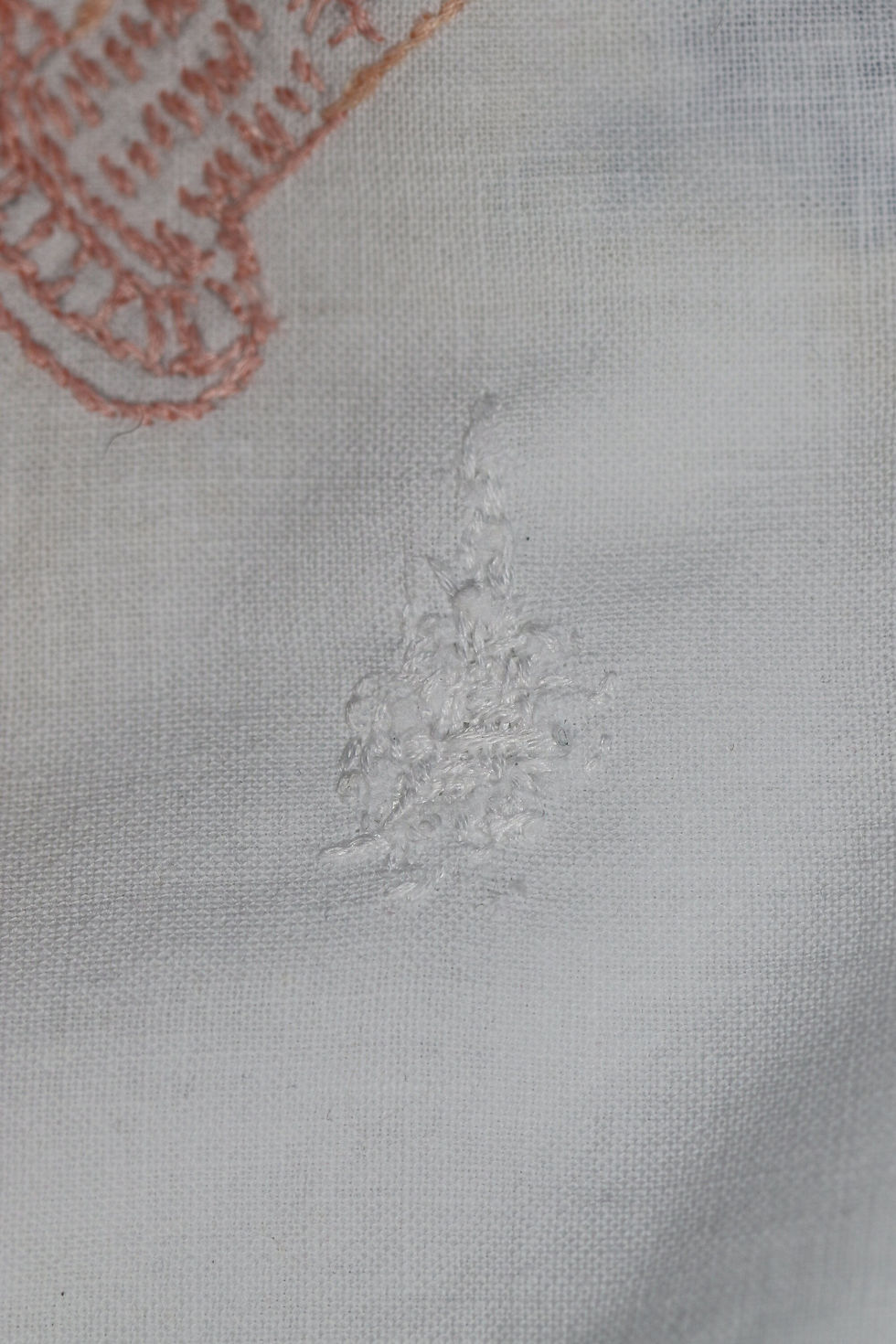 Miniature : Preloved Embroidery Tablecloth, Embroidered Floral Tablecloth