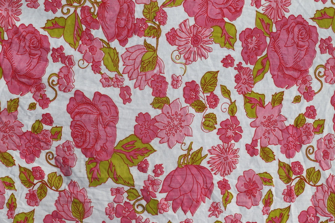 Preloved Vintage Floral Bed Sheet, Choice of Colours