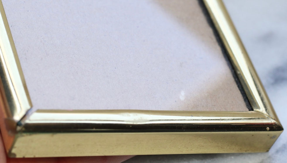 Miniature : Preloved Pair of Brass Picture Frames, Brass Frames