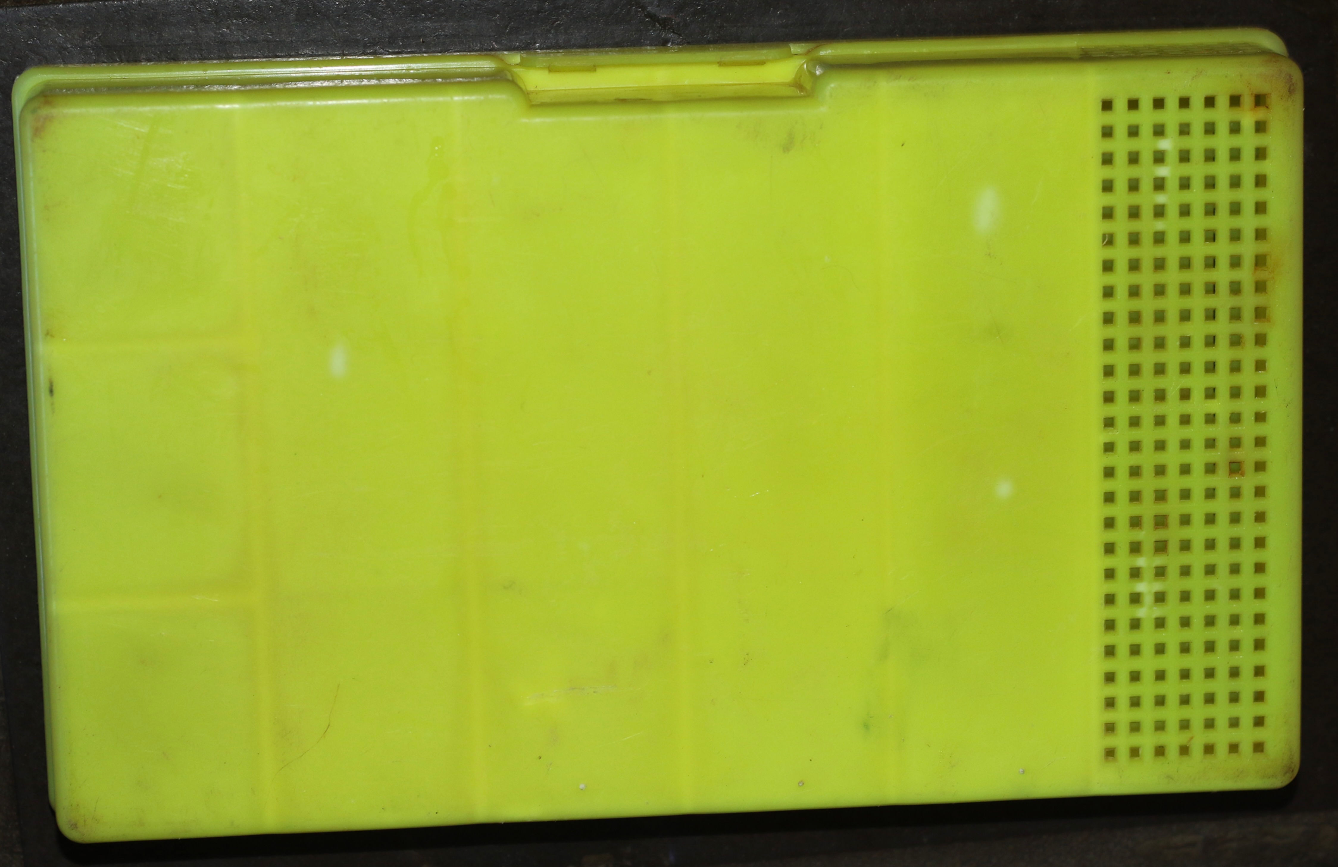 Preloved Vintage Plastic Top Catch Fishing Tackle Box