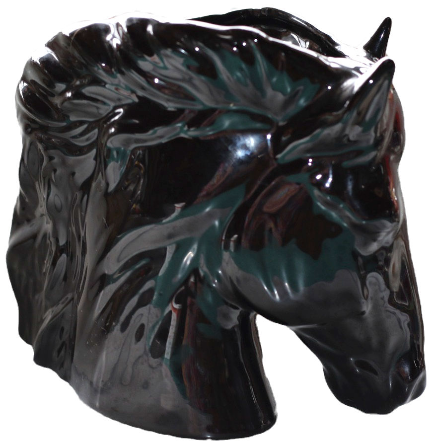 Miniatura: Preloved Ceramic Horse and Foal Vase, Horse and Foal Planter
