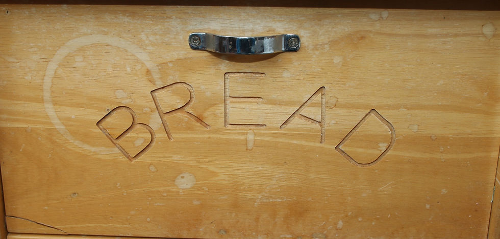 Thumbnail: Preloved Wood Bread Bin, Wooden Bread Box