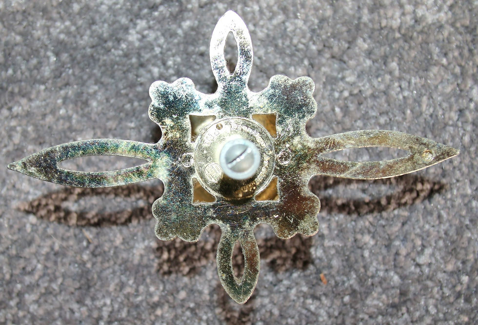 Miniaturbild: Preloved Vintage Metal Prestige Starburst Cabinet handle, Ornate Cabinet Handle