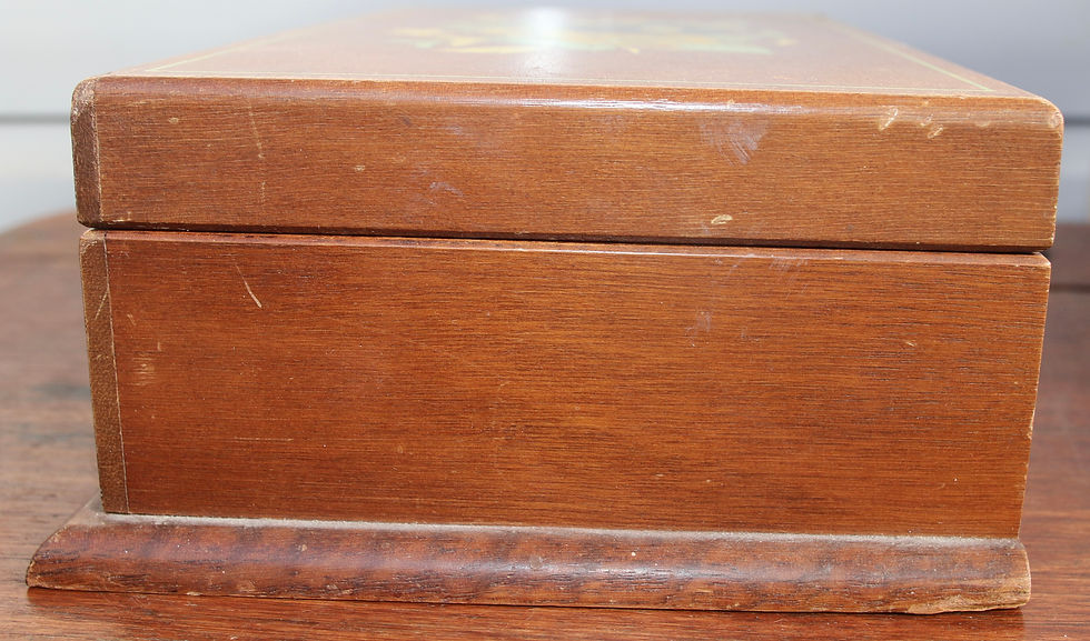 Miniatura: Preloved Vintage Wooden Jewellery Box, Floral Jewelry Box