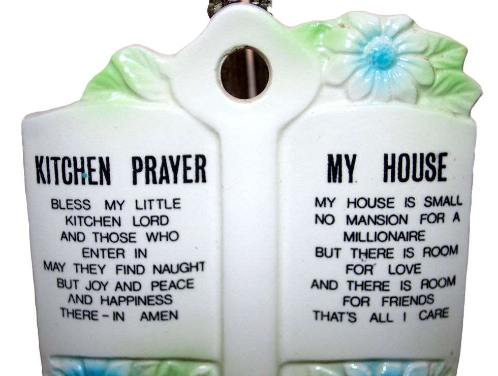 Miniatura: Preloved God, Prayer Wall, Religious wall plaque, Kitchen Prayer Spoon Rest