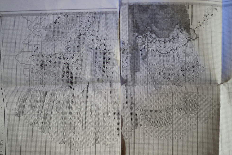 Miniaturbild: Preloved The Bride Needlework, Canvas and pattern - partially completed