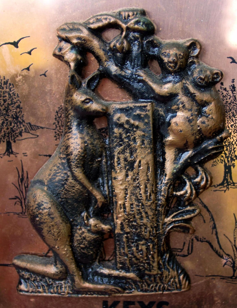 Preloved Souvenir of Australia, Melbourne key holder, Copper key holder