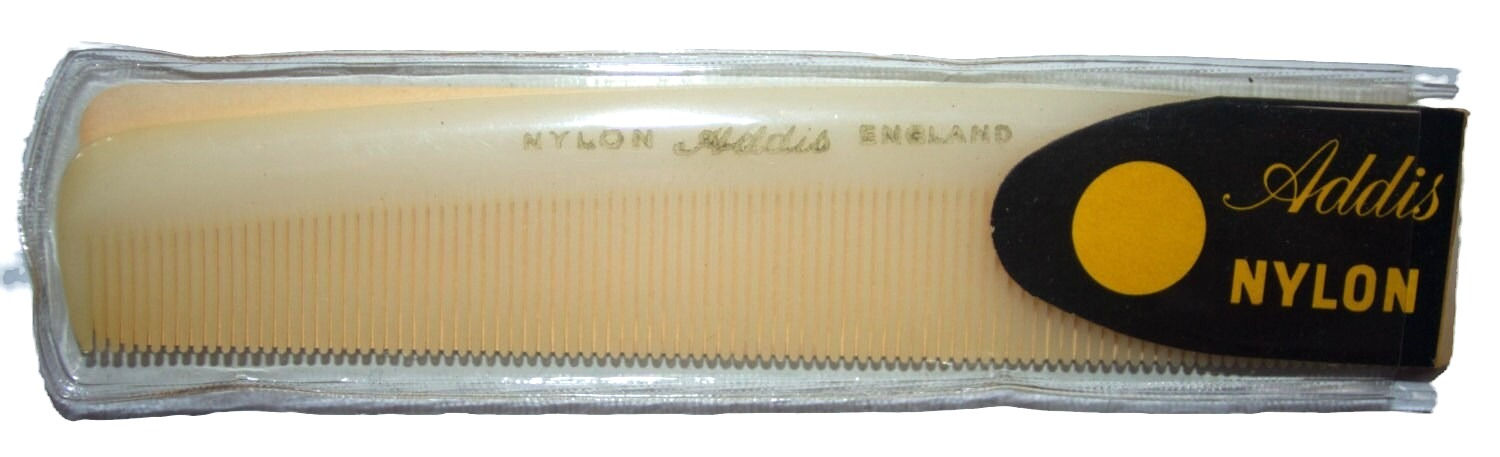Preloved Vintage Addis Nylon Comb in original packaging