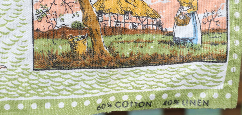 Miniatura: Preloved Vintage Dunmoy Moygashel West Country tea towel