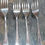 Miniature : Preloved Vintage Grosvenor Plate EPNSA1 forks, set of four silver forks