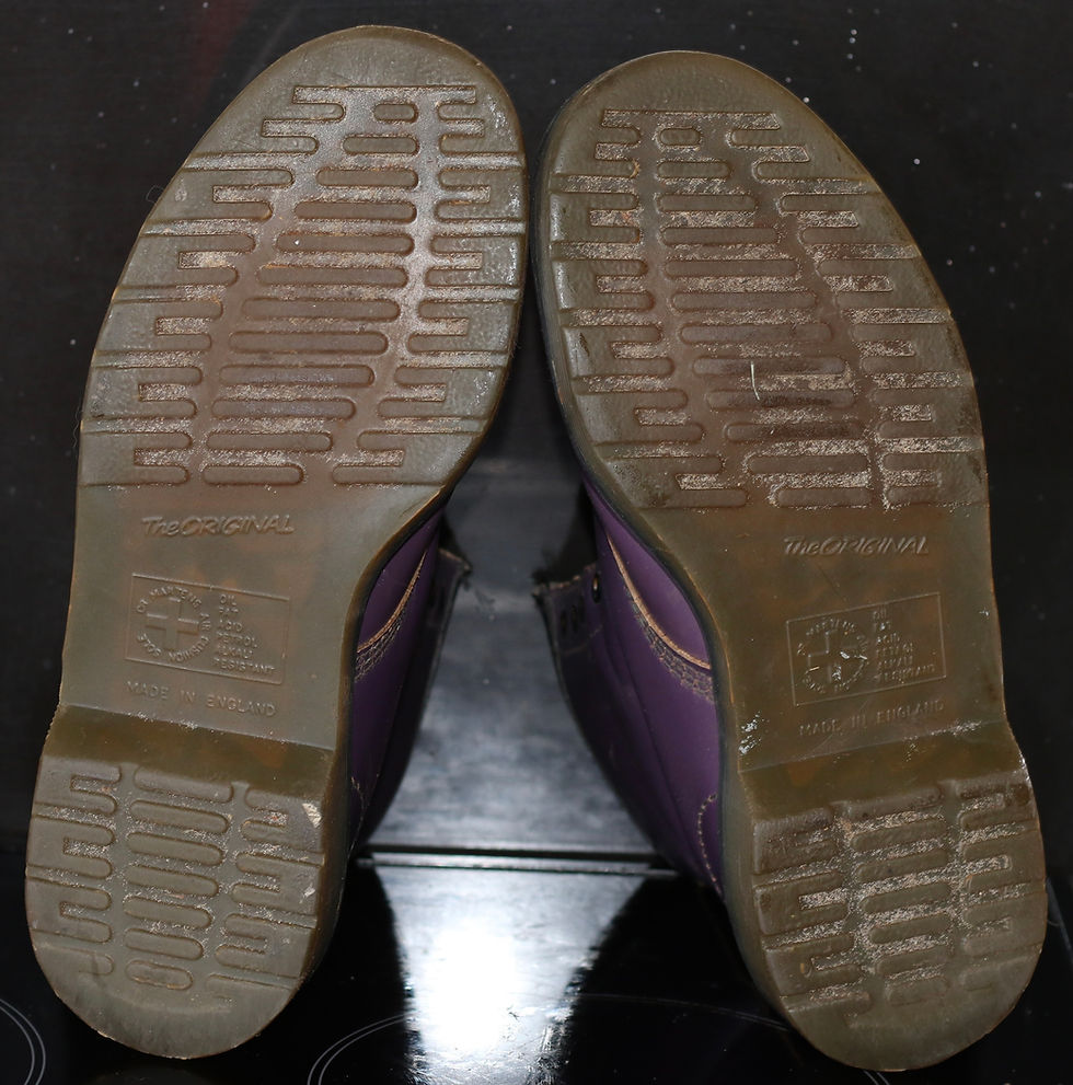 Μικρογραφία: Preloved Rare Purple Vintage Dr Martens Air Wair, Doc Martens The Original Boots