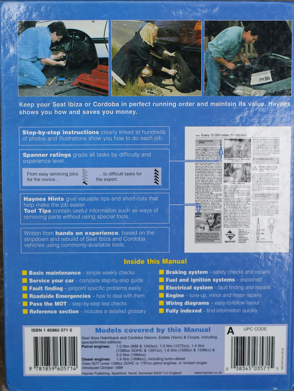 Miniaturbild: Haynes Service and Repair Manual for SEAT Ibiza and Cordoba 1993-1999