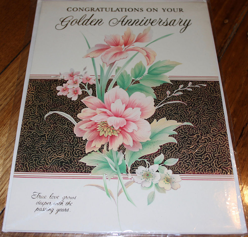 Miniatura: Large Vintage Anniversary Card, in original plastic packaging , never opened.