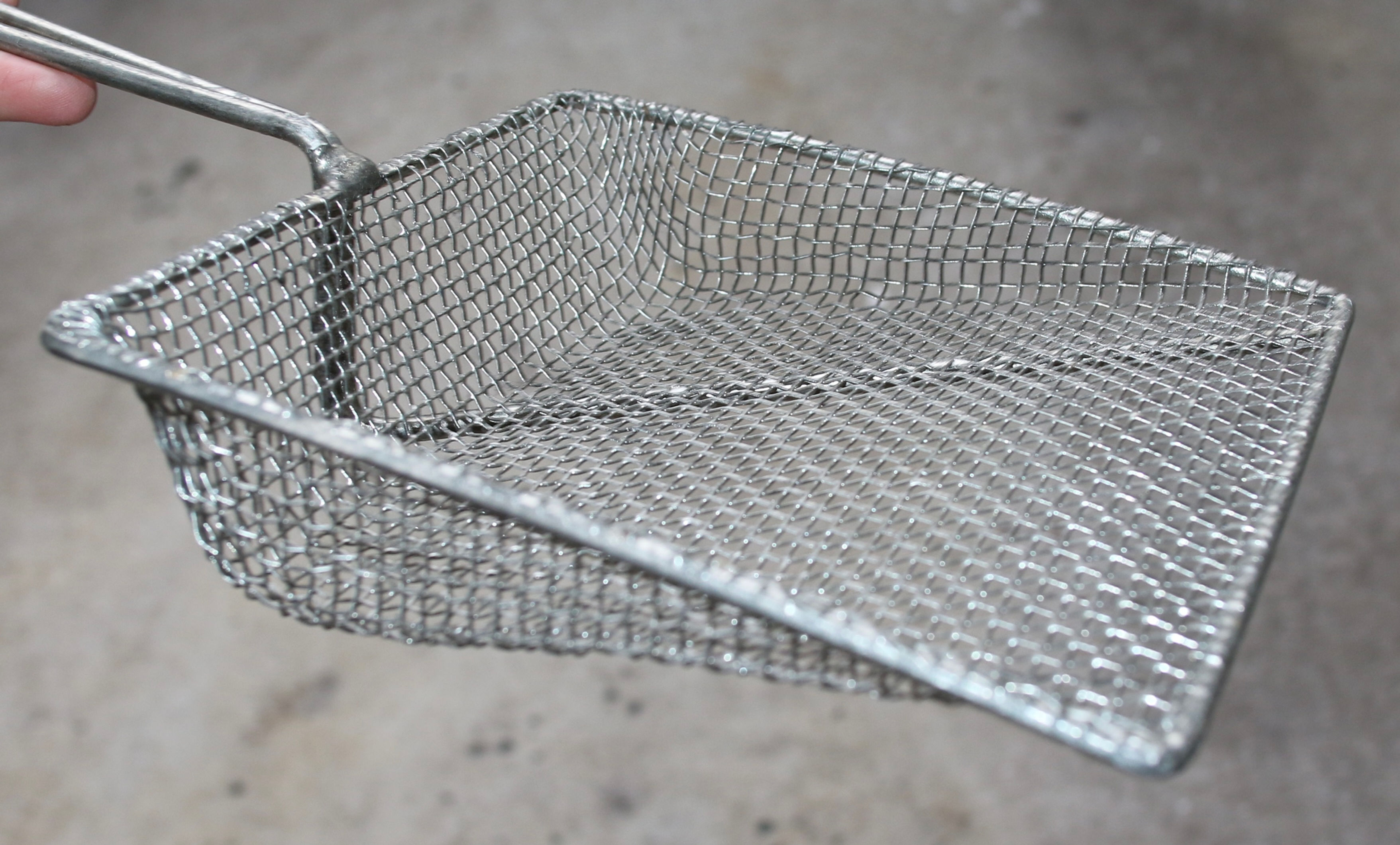 Preloved Vintage Wire Fryer Basket, Vintage Skimmer Mesh