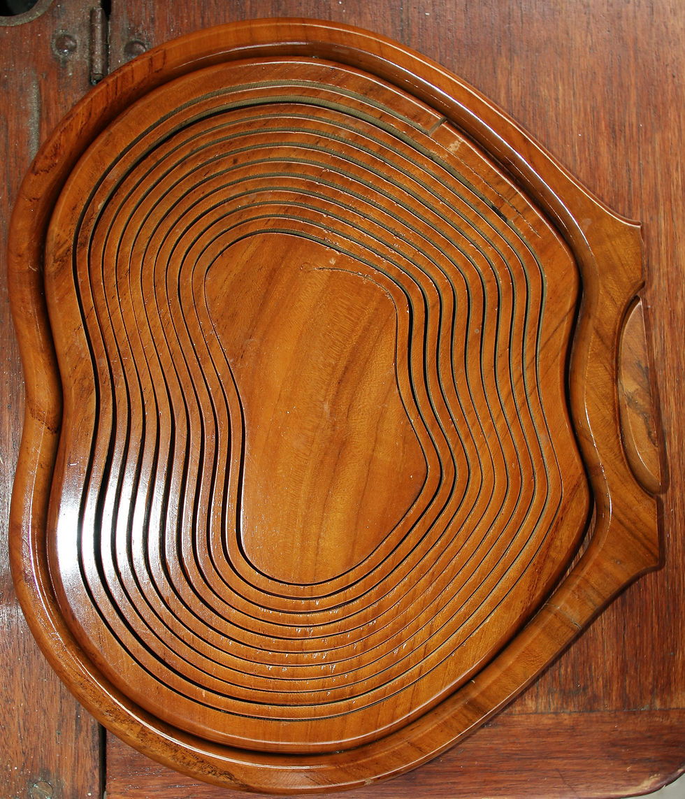 Μικρογραφία: Preloved Folding Fruit Bowl, Collapsible Wooden Bowl, Wooden Bowl