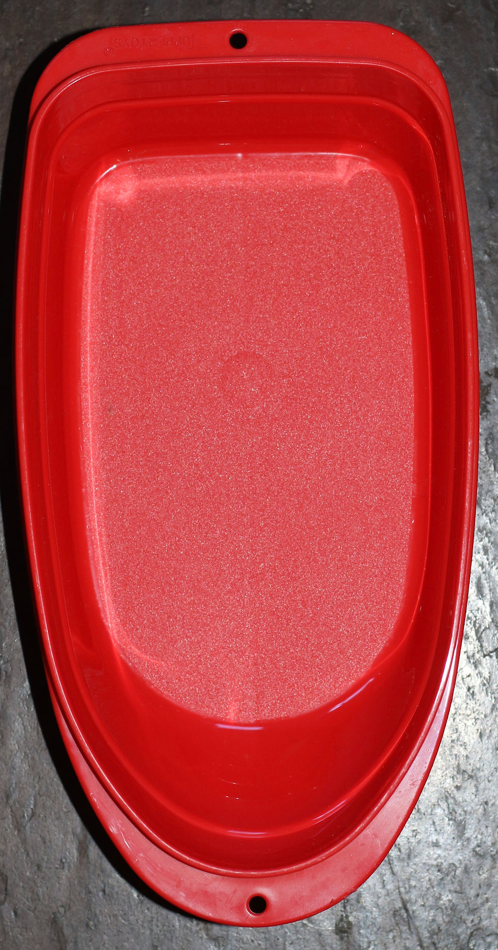 縮圖：Preloved Vintage Tupperware Tuppertoys Plastic Boat Toy, Red Canoe Toy