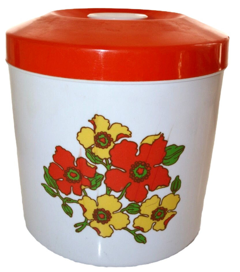 Preloved Floral British Plastics Container