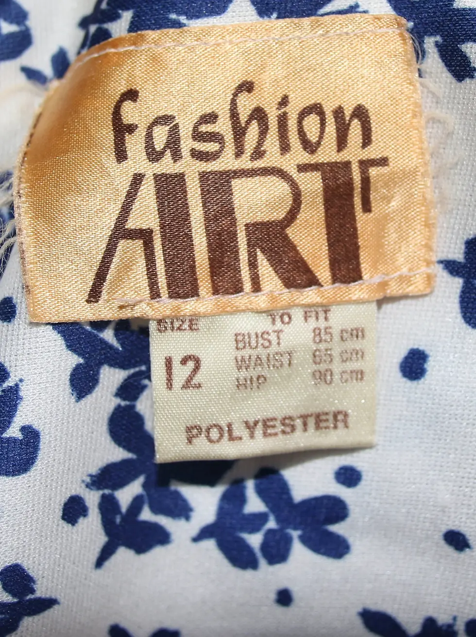 Miniatura: Preloved Vintage Fashion Art size 12 dress with belt