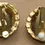 縮圖：Preloved Pair of Faux pearl clip on metal earrings