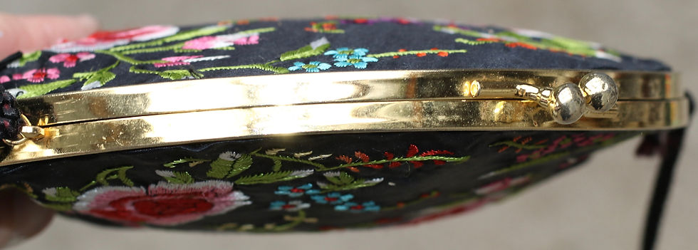 Miniature : Preloved Floral Tapestry Clutch, Floral Handbag