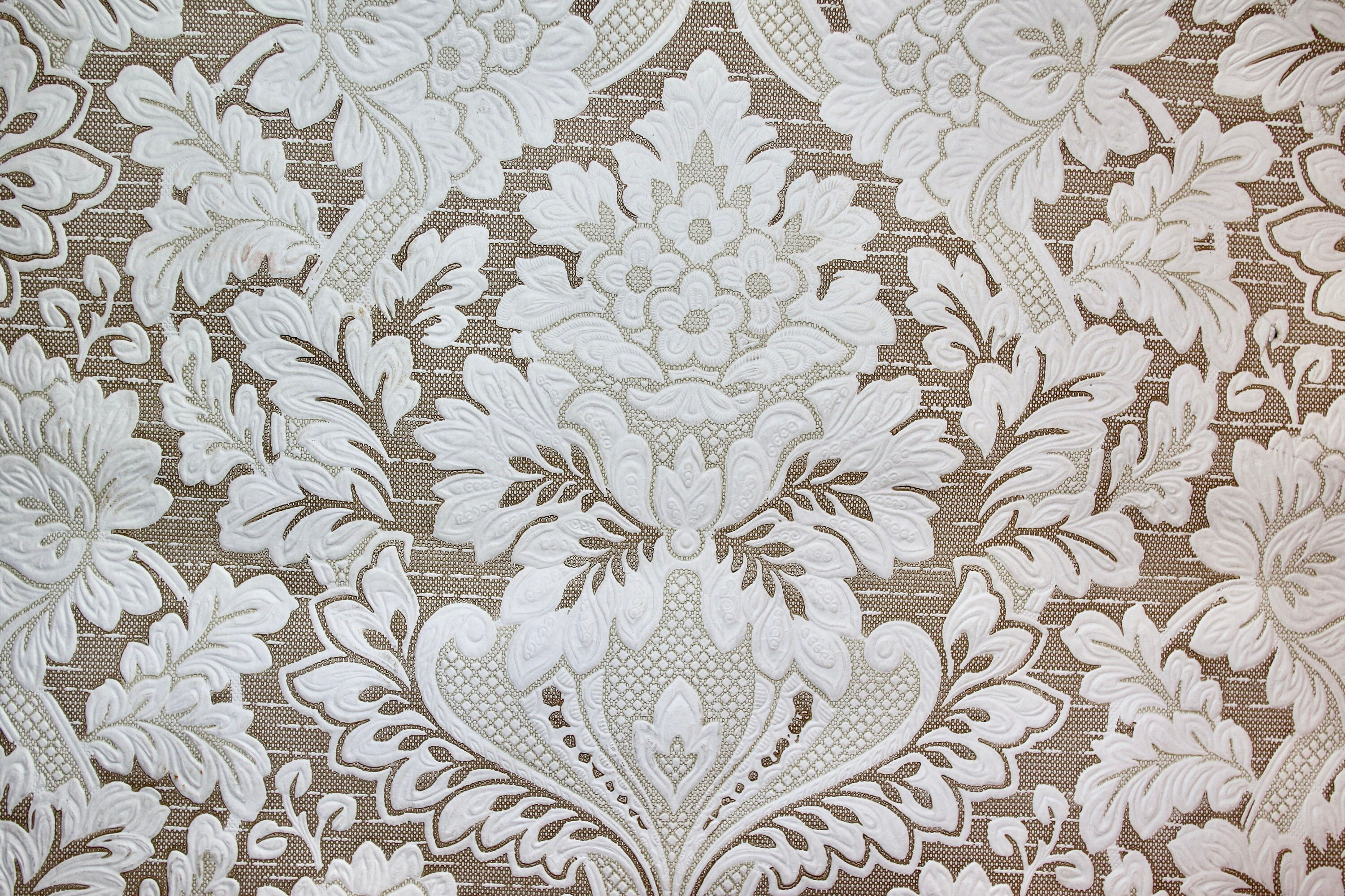 Vintage Wallpaper, Floral Wallpaper, Retro Wallcovering