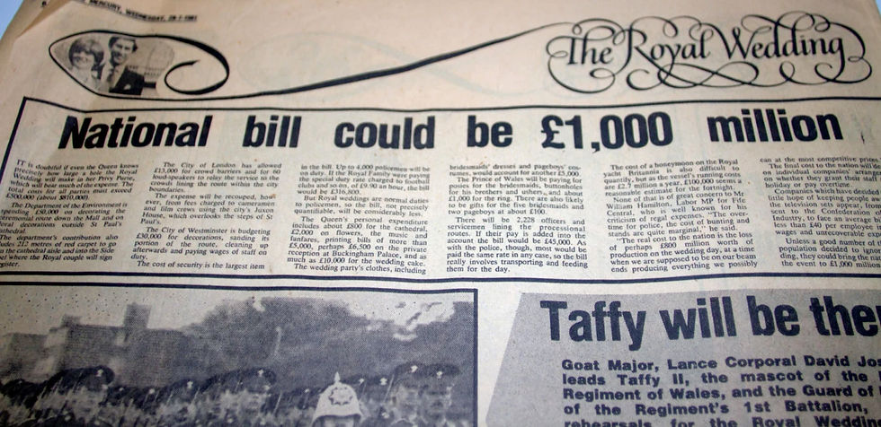 Miniature : Preloved The Royal Wedding. The Mercury Newspaper, Wednesday 29/7/1981