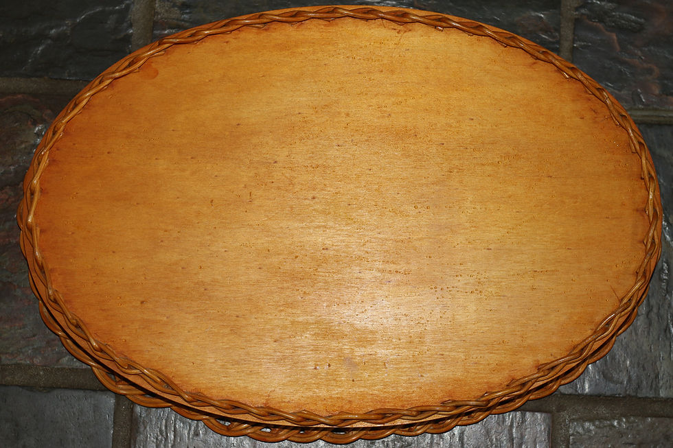 Miniatura: Preloved Vintage Wooden Swan Tray, Vintage Serving Tray