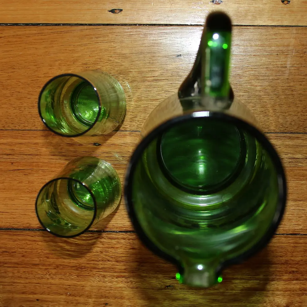Miniaturbild: Preloved Glass Water jug and two glasses