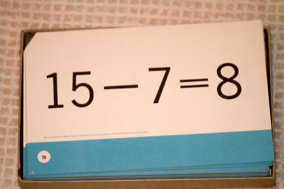 Miniatura: Preloved Vintage Scott Foresman Cards.  Arithmetic Readiness cards Subtraction