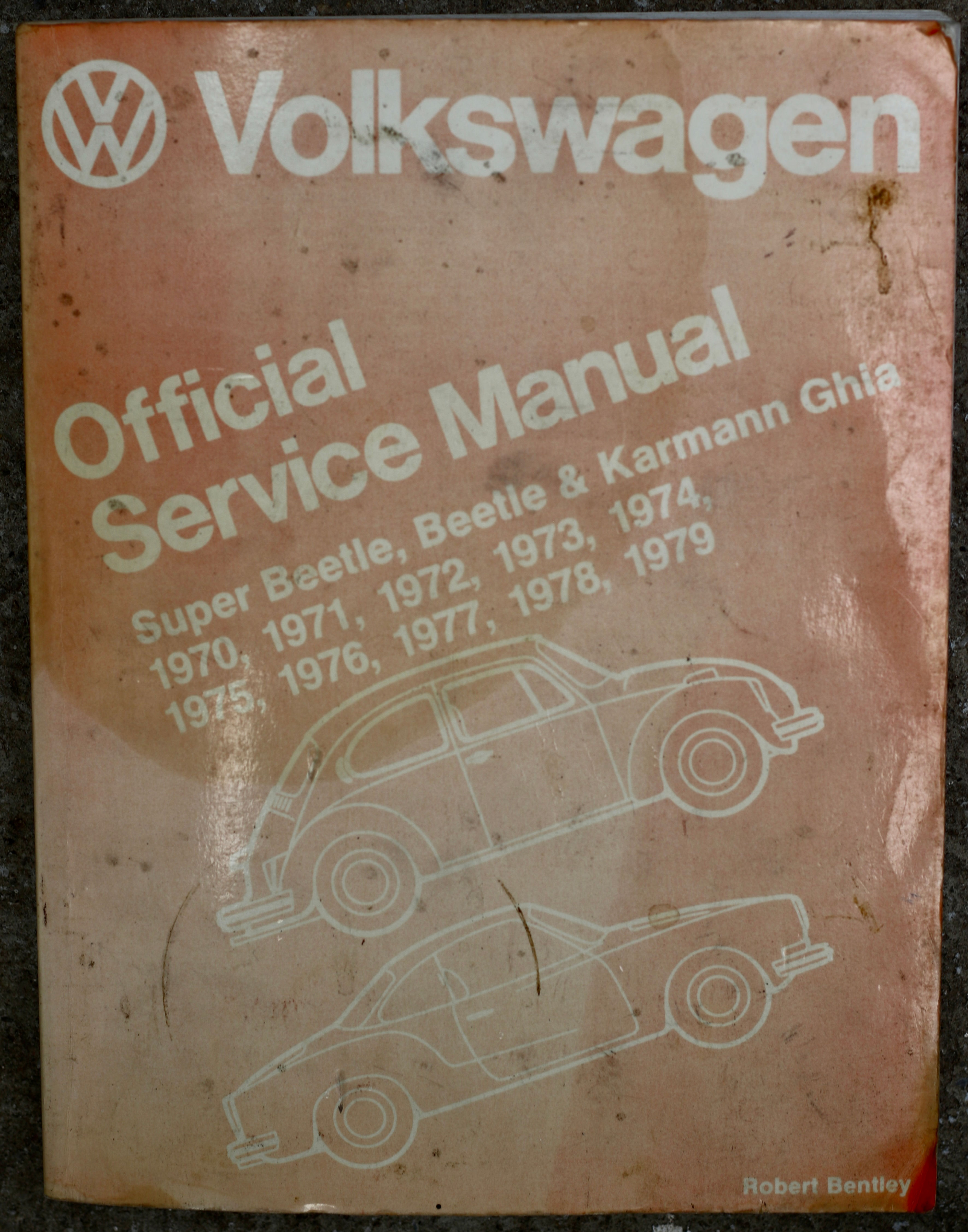 Official service manual for Volkswagen Super Beetle, Beetle, and Karmann Ghia