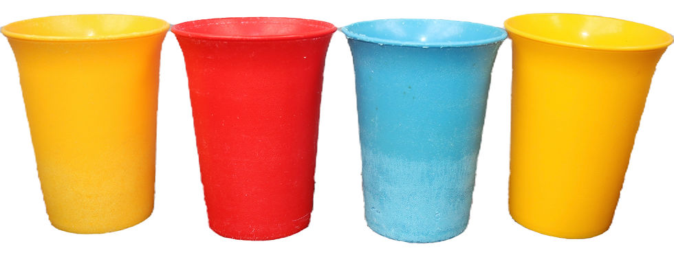 Μικρογραφία: Preloved Set of Four Tupperware cups, Tupperware Tumblers Beakers